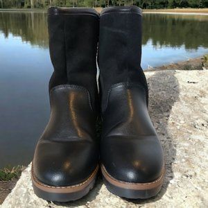 Women's Nautica Black Low Lug Sherpa Lined Bosun 2 Boots Size 8
